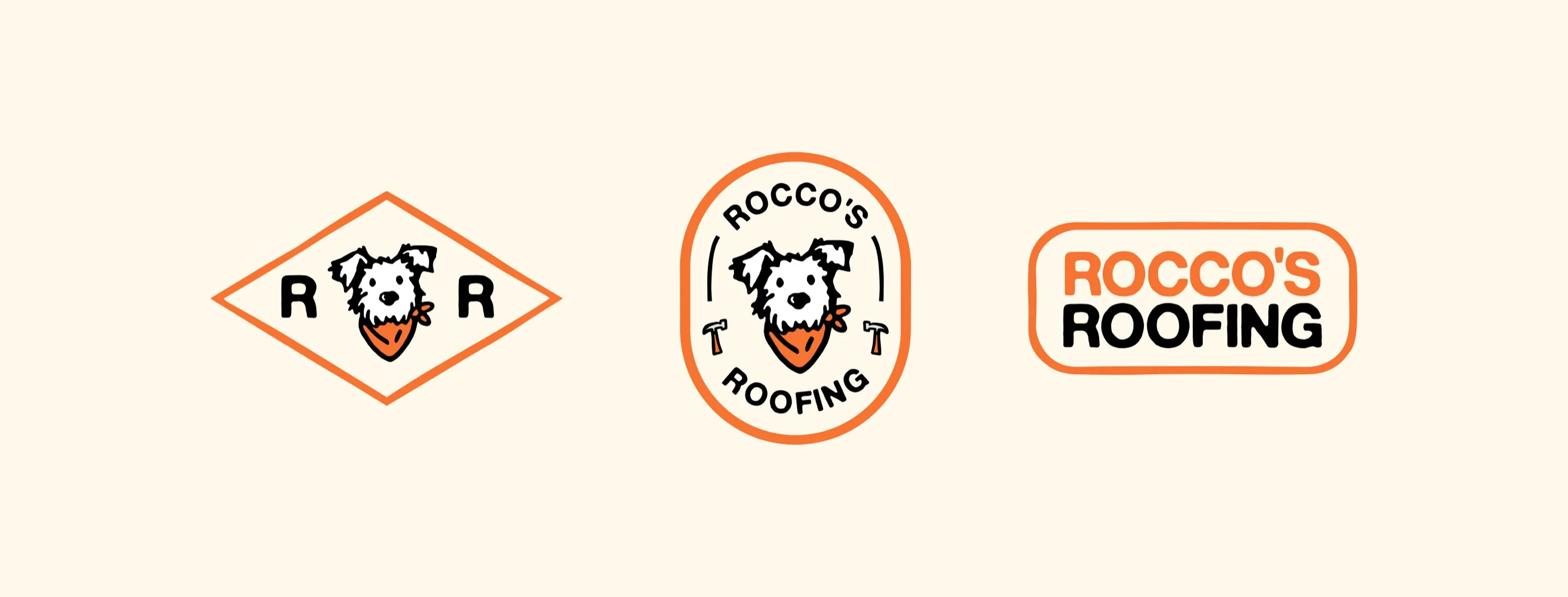 Rocco's Roofing brand mockup